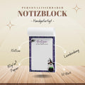 Notizblock Geist Design, 10x15 cm, 50 Blatt mit Leimbindung, personalisierbar mit Namen, Handmade