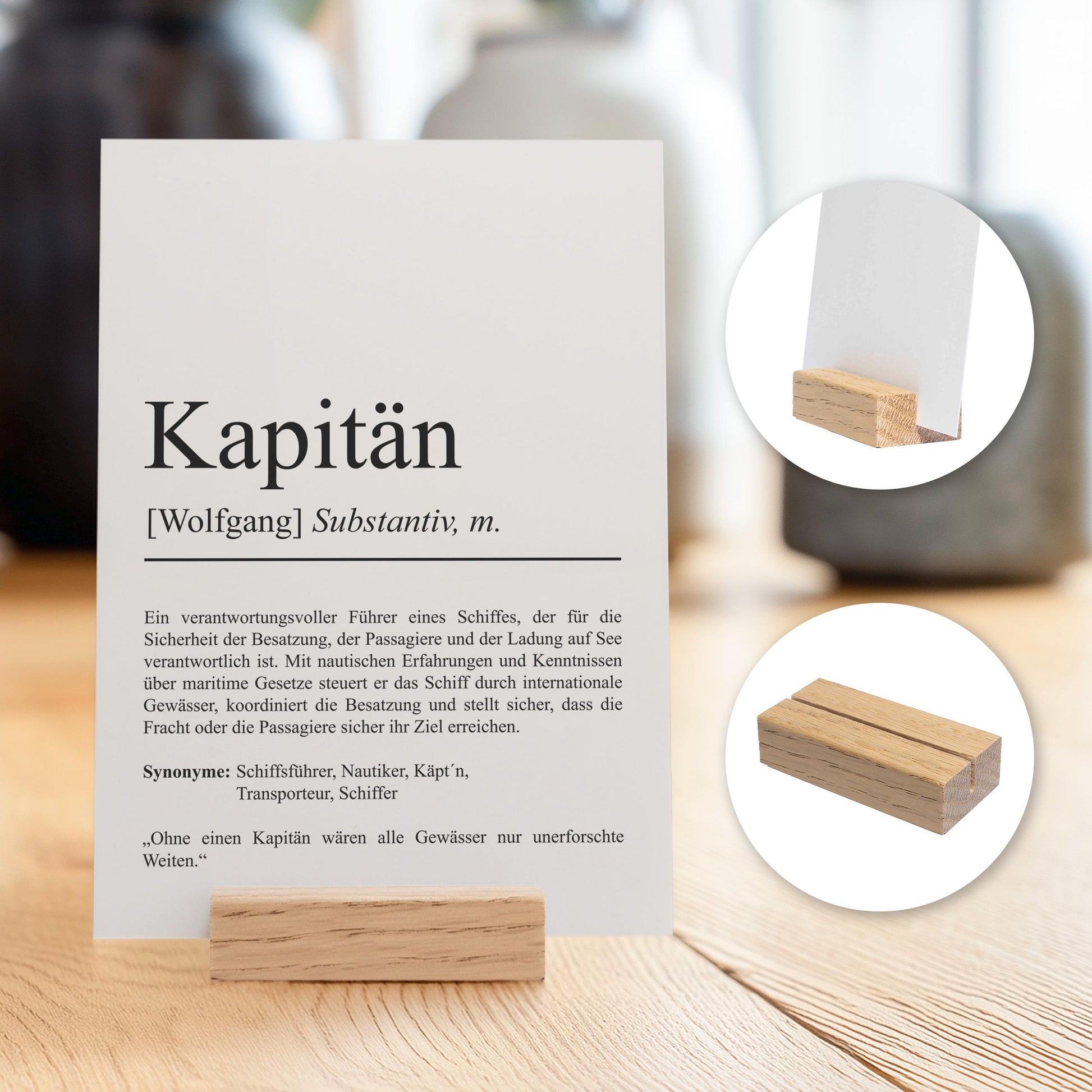 Kapitän Definition A6 Karte personalisierbar mit Namen Beruf Grußkarte Kapitän Geschenk Geburtstag Kapitän Klappkarte Definition