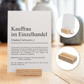 Kauffrau Einzelhandel Definition Karte personalisierbar mit Namen Beruf Grußkarte Kauffrau Geschenk Geburtstag Kauffrau Postkarte Definition