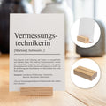Vermessungstechnikerin Definition Karte personalisierbar mit Namen Beruf Postkarte Geschenk Vermessungstechnikerin Geburtstag Grußkarte