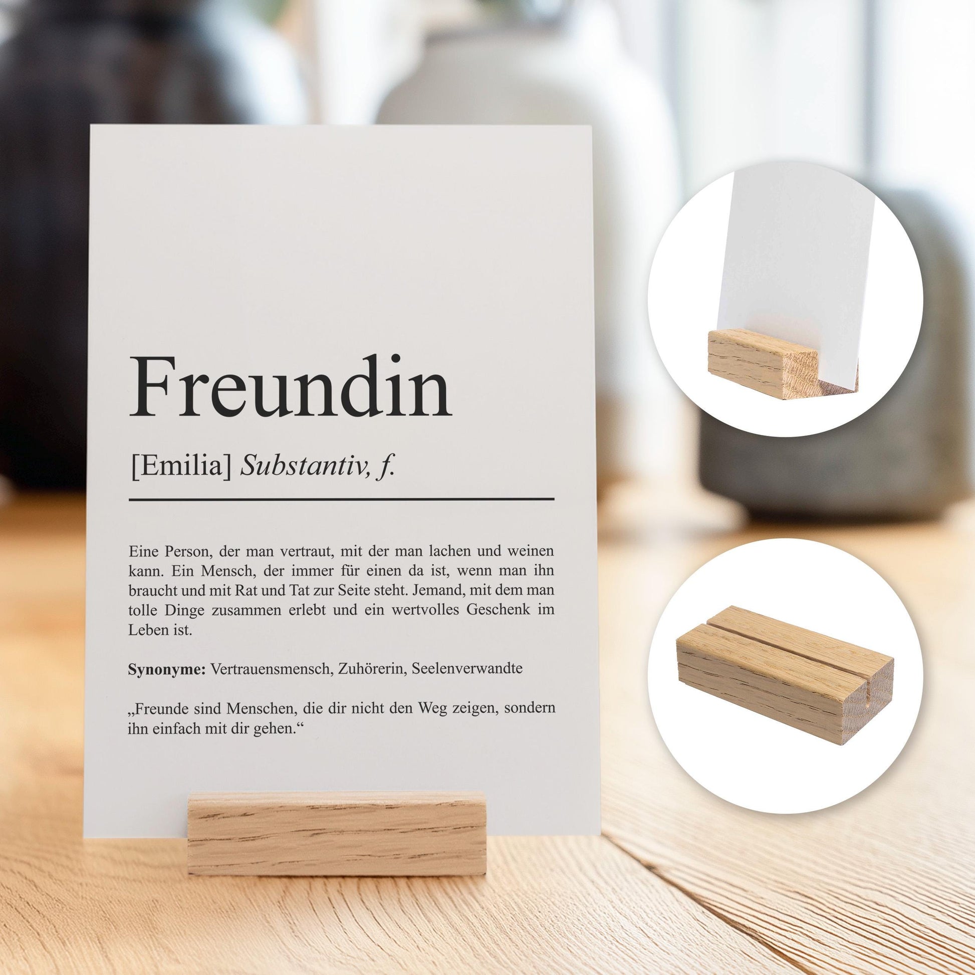 Freundin Definition Karte personalisierbar mit Namen Freundin Grußkarte Geschenk für Freundin Postkarte Definition beste Freundin