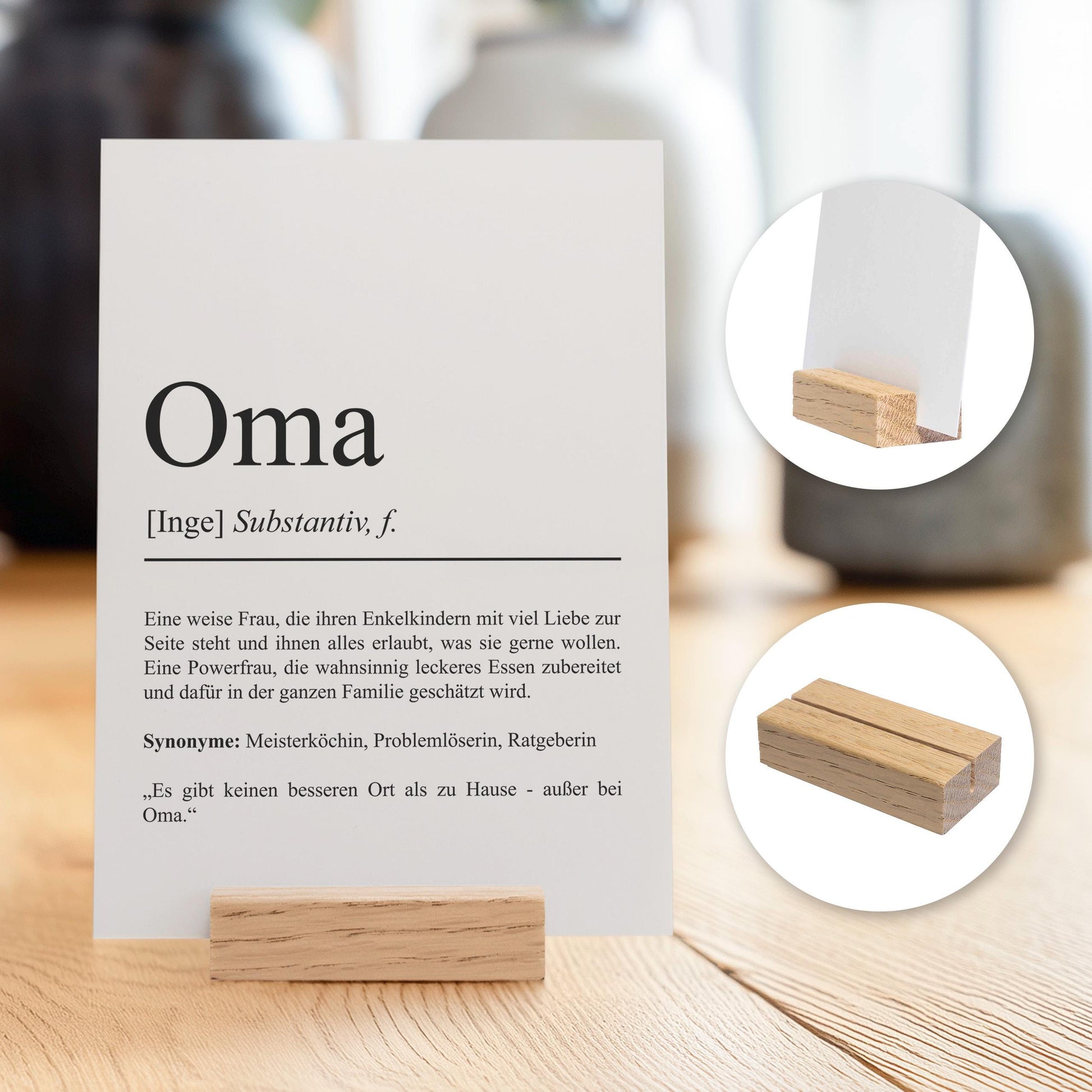 Oma Definition Karte personalisierbar mit Namen Oma Grußkarte Geschenk für Oma Postkarte Definition Oma Geschenkkarte