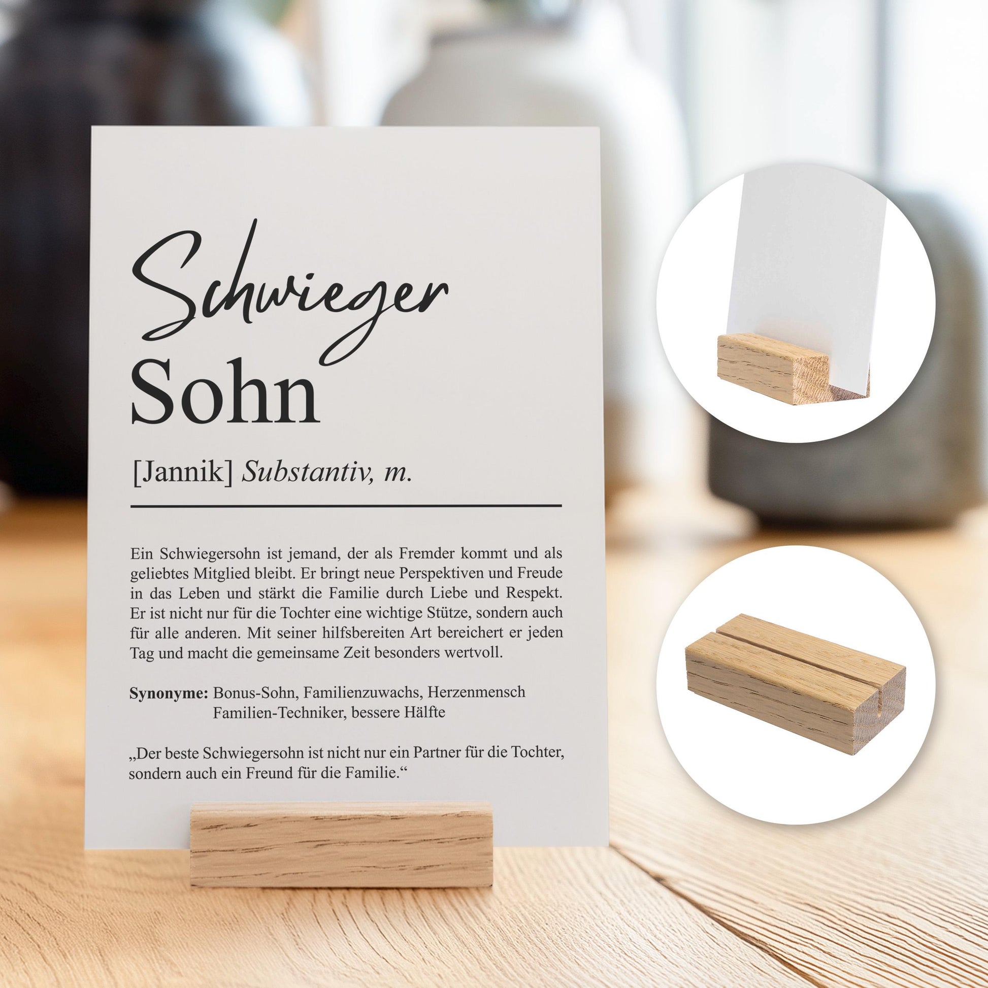 Schwiegersohn Definition A6 Karte personalisierbar mit Namen Grußkarte Geschenk für Schwiegersohn Klappkarte Definition Schwiegersohn Karte