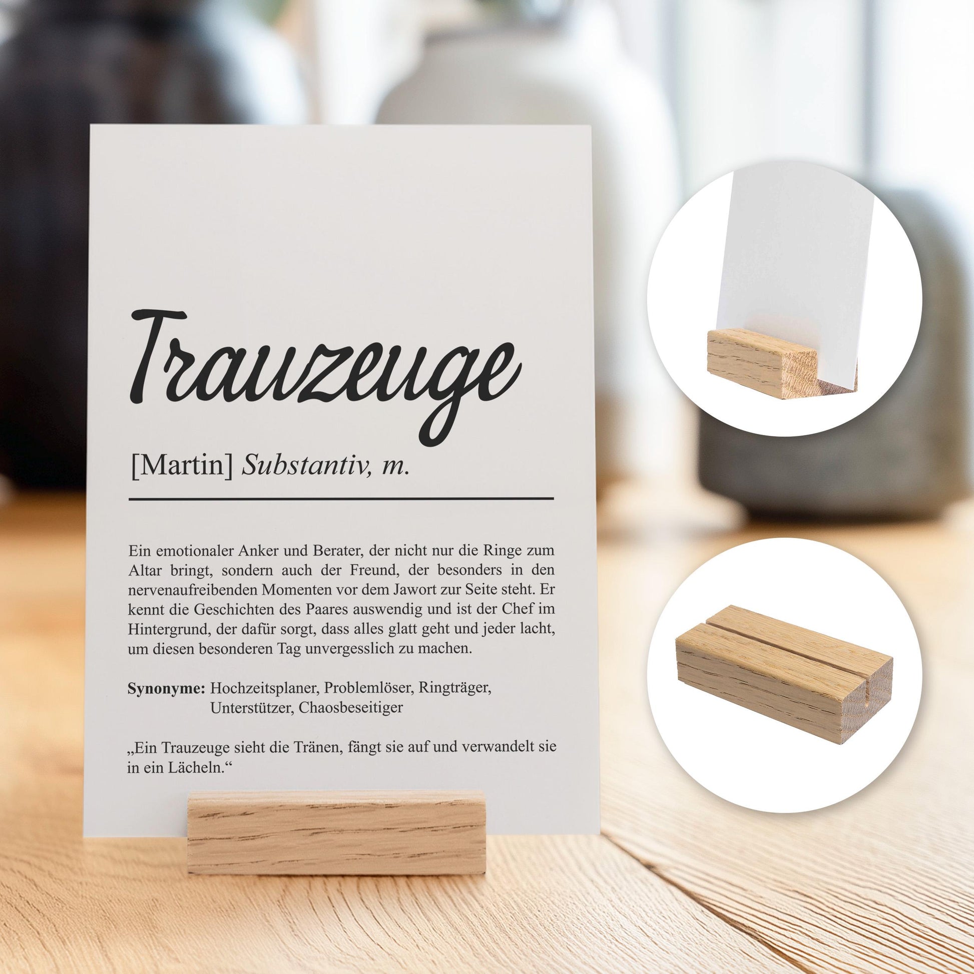 Trauzeuge Definition Karte personalisierbar mit Namen Trauzeuge Grußkarte Geschenkidee für Trauzeuge Postkarte Definition Trauzeuge Klappkarte