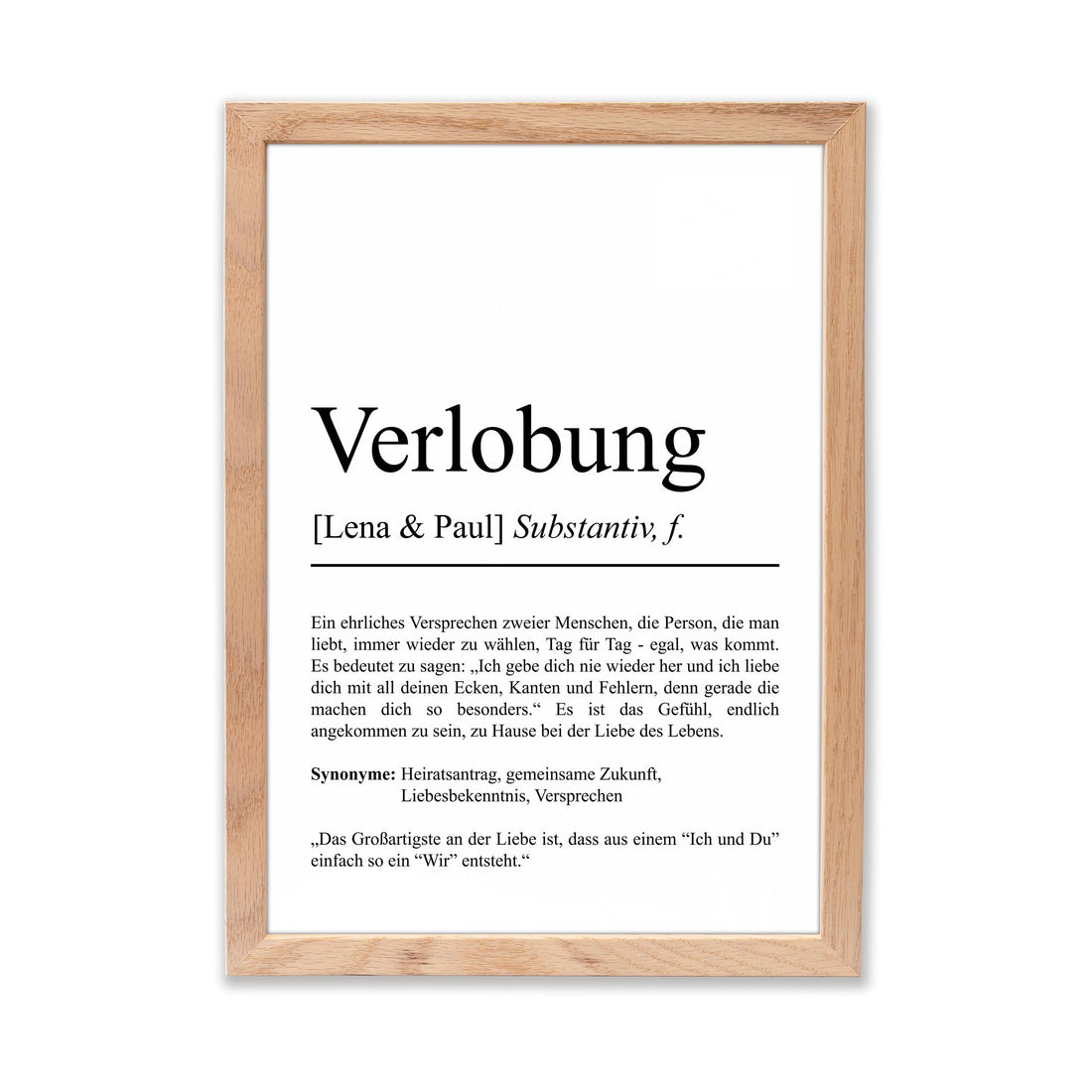 Verlobung Definition Poster personalisierbar mit Namen Verlobung Geschenk Hochzeit Poster Heiraten Verlobungsgeschenk Definition