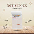 Notizblock Office Design, 10x15 cm, 50 Blatt mit Leimbindung, personalisierbar mit Namen, Handmade