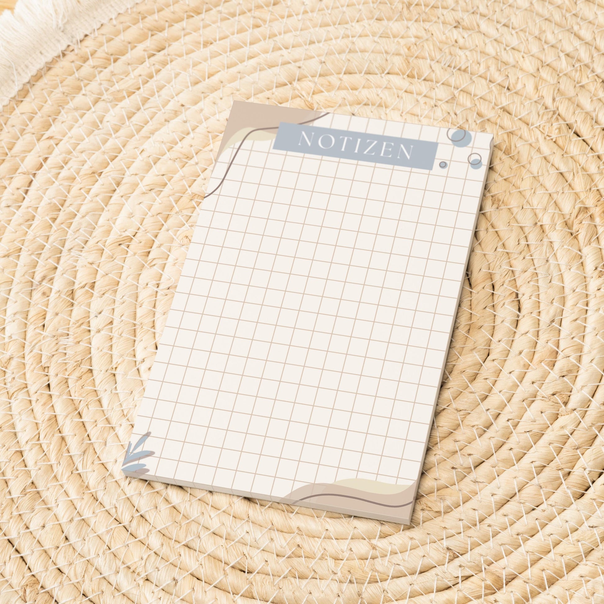 Notizblock Office Design, 10x15 cm, 50 Blatt mit Leimbindung, personalisierbar mit Namen, Handmade