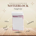 Notizblock Office Design, 10x15 cm, 50 Blatt mit Leimbindung, personalisierbar mit Namen, Handmade