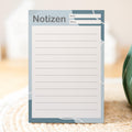 Notizblock Office Design, 10x15 cm, 50 Blatt mit Leimbindung, personalisierbar mit Namen, Handmade