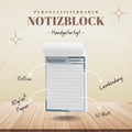 Notizblock Office Design, 10x15 cm, 50 Blatt mit Leimbindung, personalisierbar mit Namen, Handmade