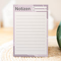 Notizblock Office Design, 10x15 cm, 50 Blatt mit Leimbindung, personalisierbar mit Namen, Handmade
