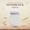 Notizblock Office Design, 10x15 cm, 50 Blatt mit Leimbindung, personalisierbar mit Namen, Handmade