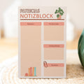 Notizblock Office Design, 10x15 cm, 50 Blatt mit Leimbindung, personalisierbar mit Namen, Handmade