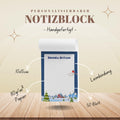 Notizblock Weihnachten Design, 10x15 cm, 50 Blatt mit Leimbindung, personalisierbar mit Namen, Handmade