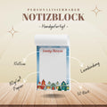 Notizblock Weihnachten Design, 10x15 cm, 50 Blatt mit Leimbindung, personalisierbar mit Namen, Handmade