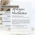 Anlagenmechaniker Definition Poster personalisierbar mit Namen Beruf Poster Mechaniker Geschenk Einzug Geburtstag Geschenk Mechaniker Poster