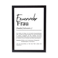 Feuerwehrfrau Definition Poster personalisierbar mit Namen Beruf Poster Feuerwehr Geschenk Einzug Geburtstag Poster Beruf Definition