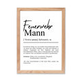 Feuerwehrfrau Definition Poster personalisierbar mit Namen Beruf Poster Feuerwehr Geschenk Einzug Geburtstag Poster Beruf Definition