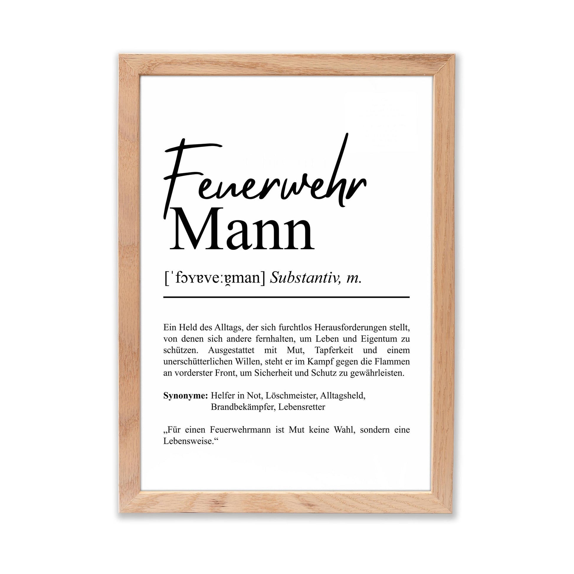 Feuerwehrfrau Definition Poster personalisierbar mit Namen Beruf Poster Feuerwehr Geschenk Einzug Geburtstag Poster Beruf Definition