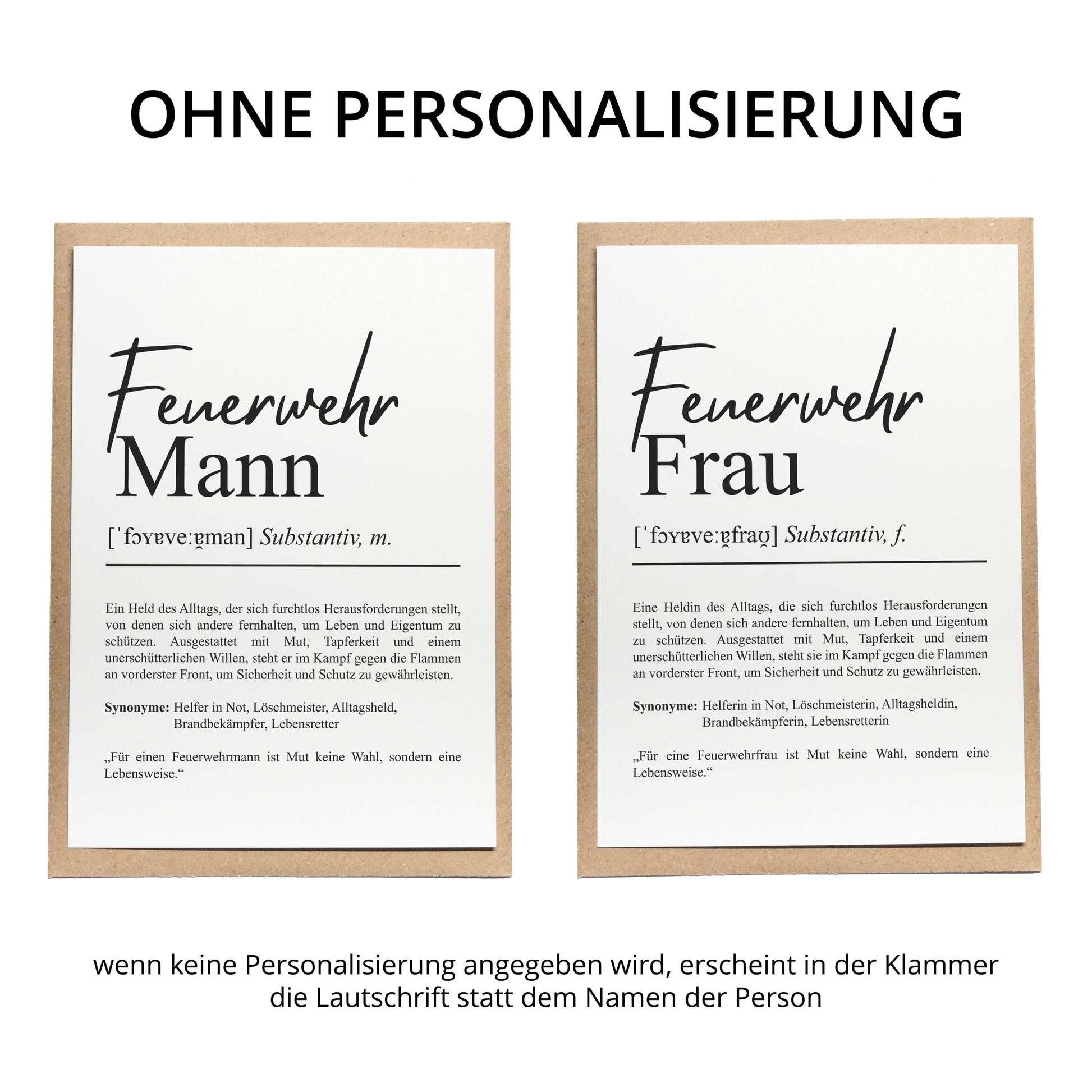 Feuerwehrfrau Definition Karte A6 personalisierbar mit Namen Beruf Grußkarte Feuerwehr Geschenk Geburtstag Feuerwehrfrau Klappkarte