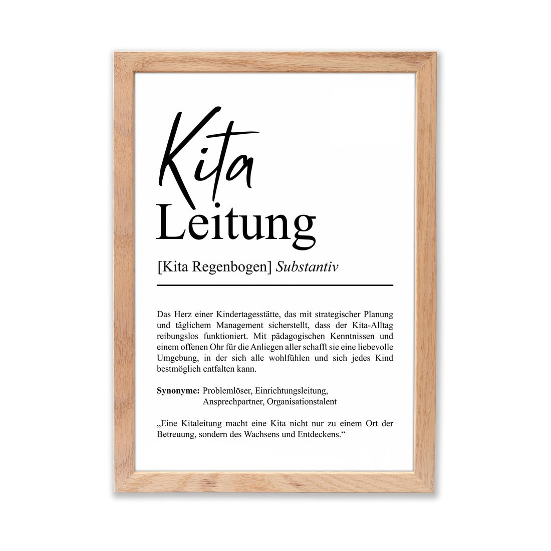 Kitaleitung Definition Poster personalisierbar mit Namen Beruf Poster Kitaleitung Geschenk Einzug Geburtstag Geschenk Poster Kitaleitung