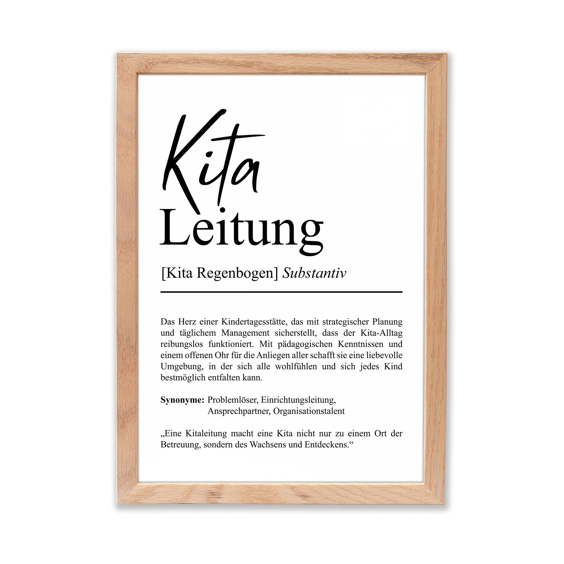 Kitaleitung Definition Poster personalisierbar mit Namen Beruf Poster Kitaleitung Geschenk Einzug Geburtstag Geschenk Poster Kitaleitung