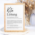 Kitaleitung Definition Poster personalisierbar mit Namen Beruf Poster Kitaleitung Geschenk Einzug Geburtstag Geschenk Poster Kitaleitung
