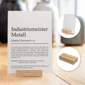 Industriemeister Metall Definition Karte personalisierbar mit Namen Beruf Grußkarte Industriemeister Geschenk Geburtstag Meister Postkarte