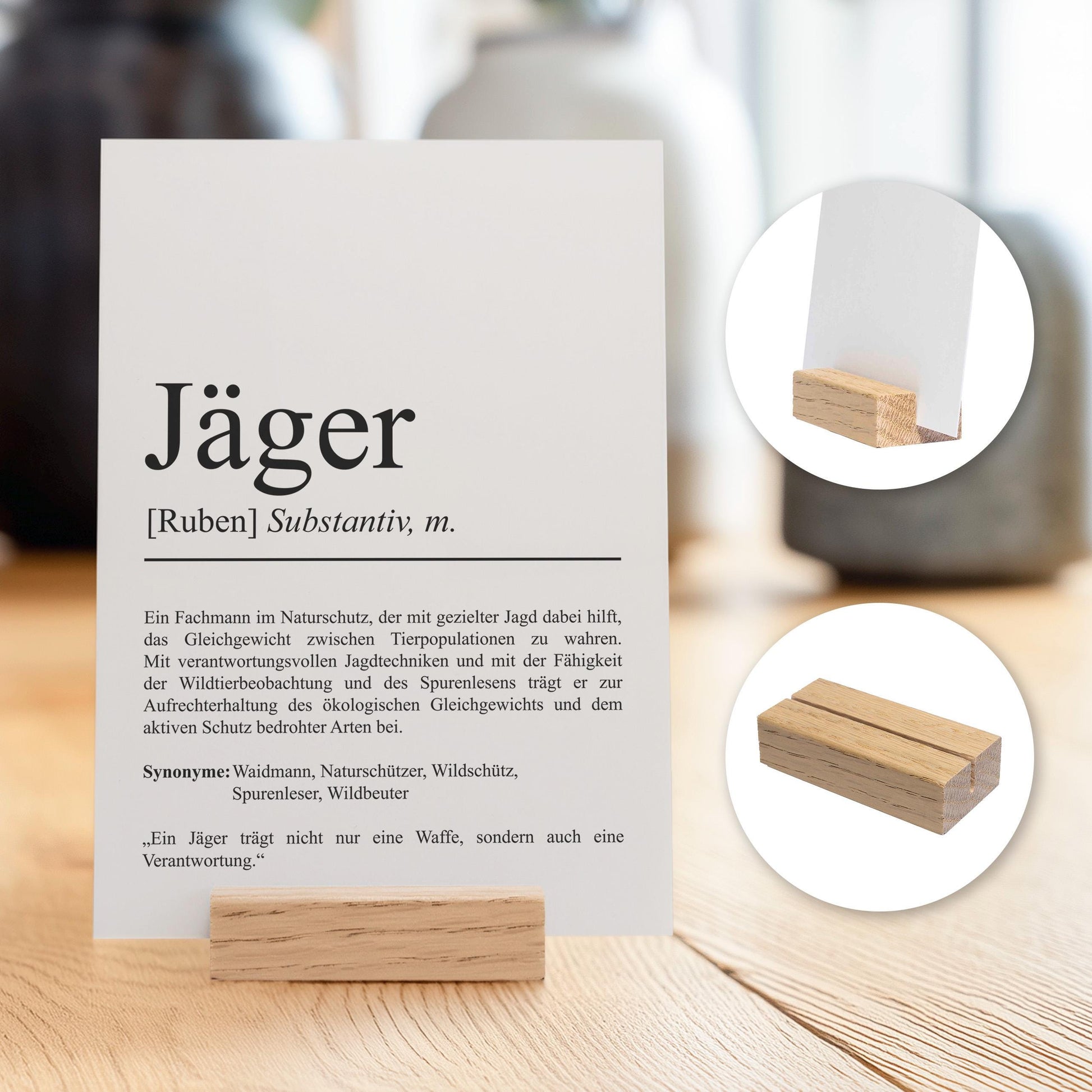 Jäger Definition Karte personalisierbar mit Namen Beruf Grußkarte Jäger Geschenk Geburtstag Jäger Postkarte Definition