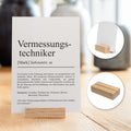 Vermessungstechniker Definition Karte personalisierbar mit Namen Beruf Postkarte Geschenk Vermessungstechniker Geburtstag Grußkarte