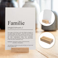 Familie Definition A6 Karte personalisierbar mit Namen Grußkarte Geschenk für Freunde Klappkarte Definition Familie Geschenkkarte Definition