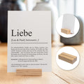 Liebe Definition Karte personalisierbar mit Namen Liebe Grußkarte Geschenkidee für Jahrestag Postkarte Definition Liebe Klappkarte