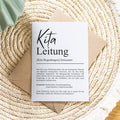 Kitaleitung Definition A6 Karte personalisierbar mit Namen Beruf Grußkarte Kitaleitung Geschenk Geburtstag Kitaleitung Postkarte