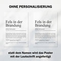 Fels in der Brandung Definition Poster, 100% personalisierbar, mit Namen, Massivholzrahmen, Last Minute Geschenk Freund