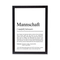 Mannschaft Sport Definition Poster, 100% personalisierbar, Poster Vereinssport, Massivholzrahmen, Last Minute Geschenk Vereinsmitglieder