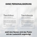 Tanzlehrerin Definition Poster personalisierbar mit Namen Beruf Poster Tanzlehrerin Geschenk Einzug Geburtstag Geschenk Tanzlehrerin Poster
