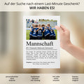 Mannschaft Definition Poster, personalisierbar mit Bild + Namen, Poster Vereinssport, Massivholzrahmen, Last Minute Geschenk Vereinsmitglied