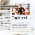 Tanzlehrerin Definition Poster personalisierbar mit Bild + Namen Beruf Poster Tanzlehrerin Geschenk Einzug Geburtstag Geschenk Tanzlehrerin