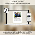Team Definition Poster, personalisierbar mit Bild + Namen, Poster Vereinssport, Massivholzrahmen, Last Minute Geschenk Vereinsmitglied