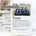 Team Definition Poster, personalisierbar mit Bild + Namen, Poster Vereinssport, Massivholzrahmen, Last Minute Geschenk Vereinsmitglied