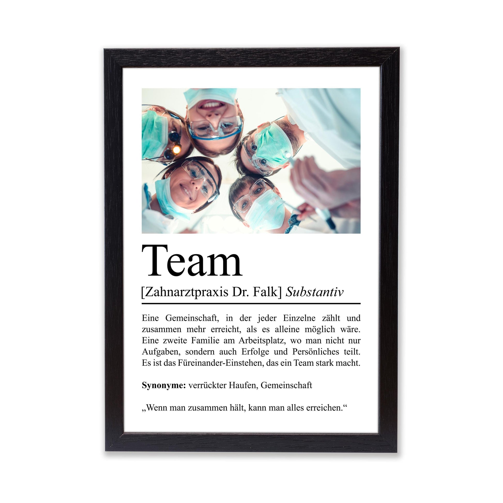 Team Definition Poster personalisierbar mit Bild + Namen Beruf Poster Team Geschenk Einzug Geburtstag Geschenk Kollegen