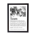 Team Definition Poster personalisierbar mit Bild + Namen Beruf Poster Team Geschenk Einzug Geburtstag Geschenk Kollegen