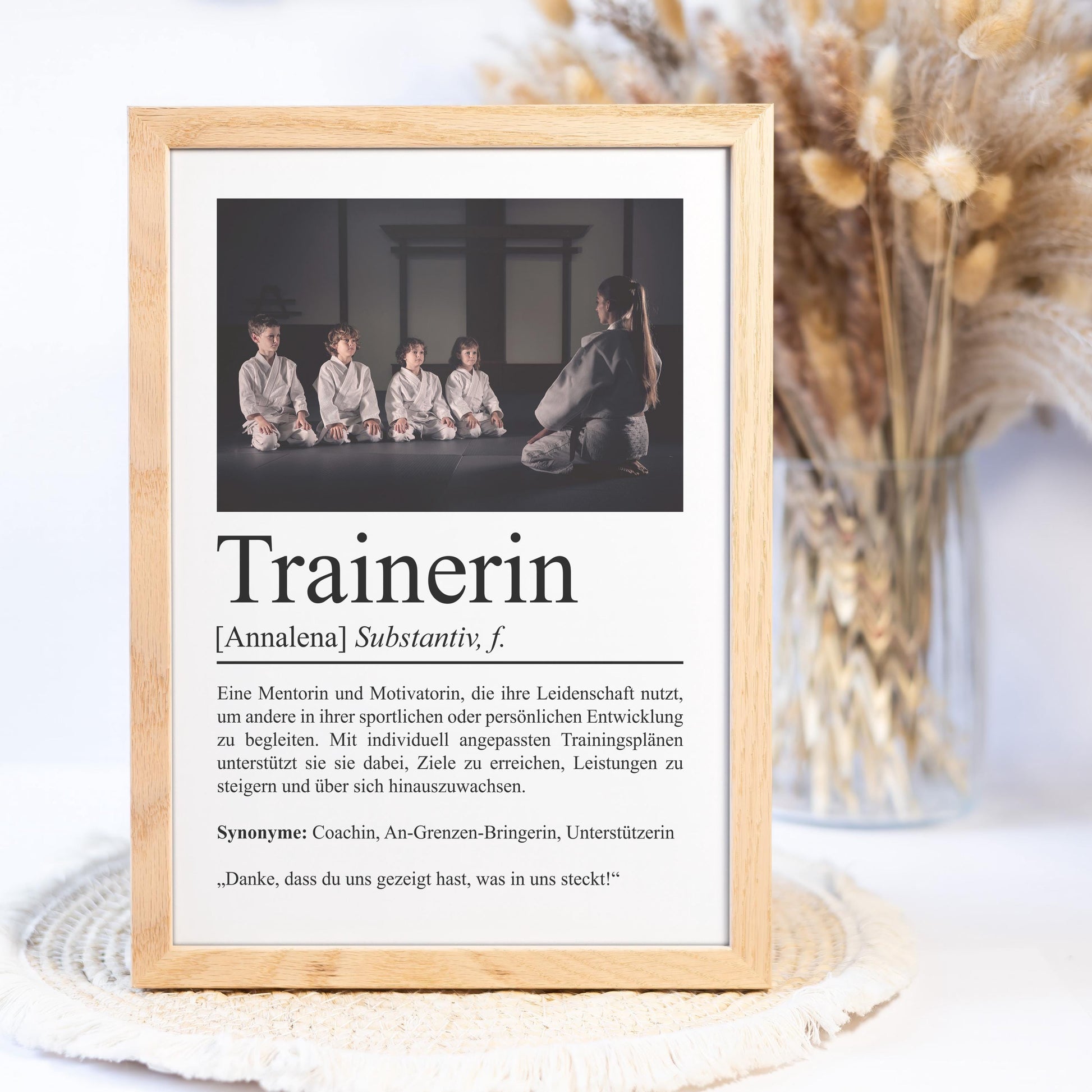 Trainer Definition Poster personalisierbar mit Bild + Namen Beruf Poster Trainer Geschenk Einzug Geburtstag Geschenk Trainer
