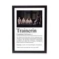 Trainerin Definition Poster personalisierbar mit Bild + Namen Beruf Poster Trainerin Geschenk Einzug Geburtstag Geschenk Trainerin