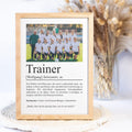 Trainerin Definition Poster personalisierbar mit Bild + Namen Beruf Poster Trainerin Geschenk Einzug Geburtstag Geschenk Trainerin