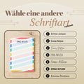 Notizblock Streifen Design, 10x15 cm, 50 Blatt mit Leimbindung, personalisierbar mit Namen, Handmade