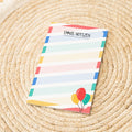 Notizblock Streifen Design, 10x15 cm, 50 Blatt mit Leimbindung, personalisierbar mit Namen, Handmade
