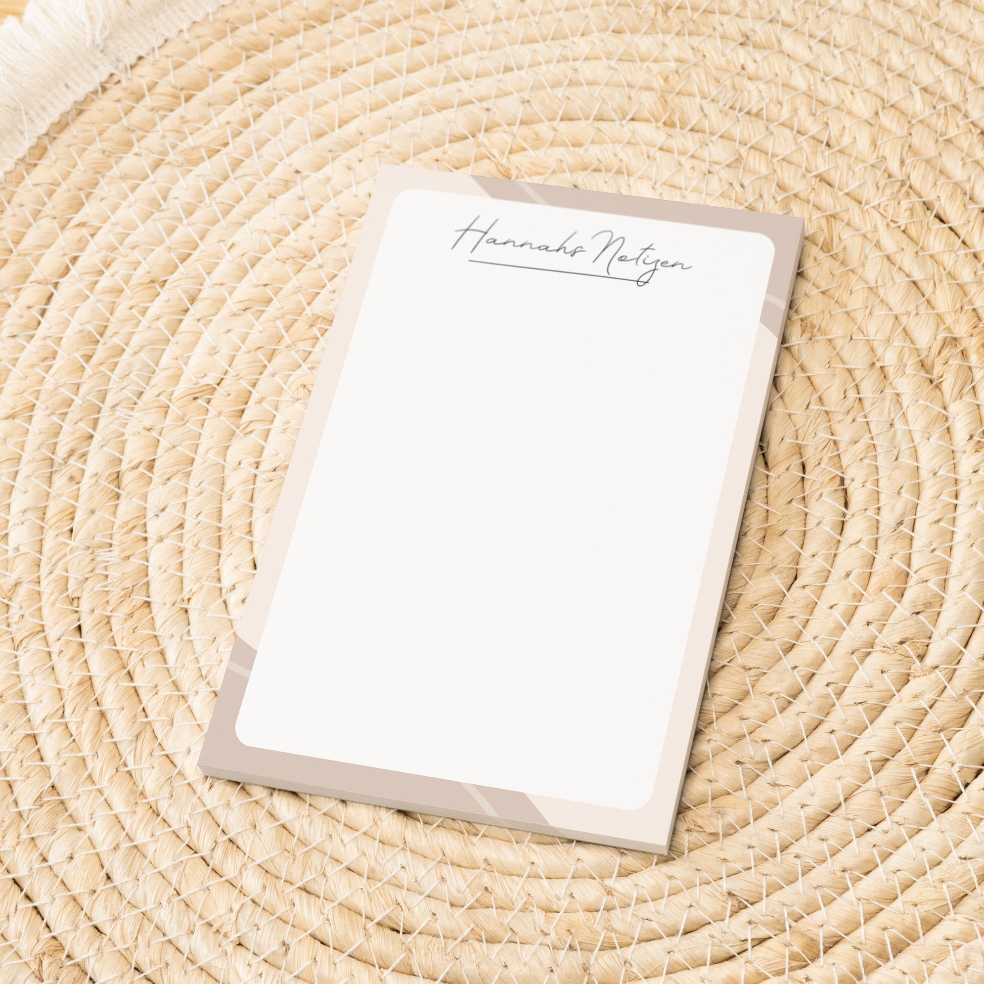 Notizblock Office Design, 10x15 cm, 50 Blatt mit Leimbindung, personalisierbar mit Namen, Handmade, Schreibwaren Büro