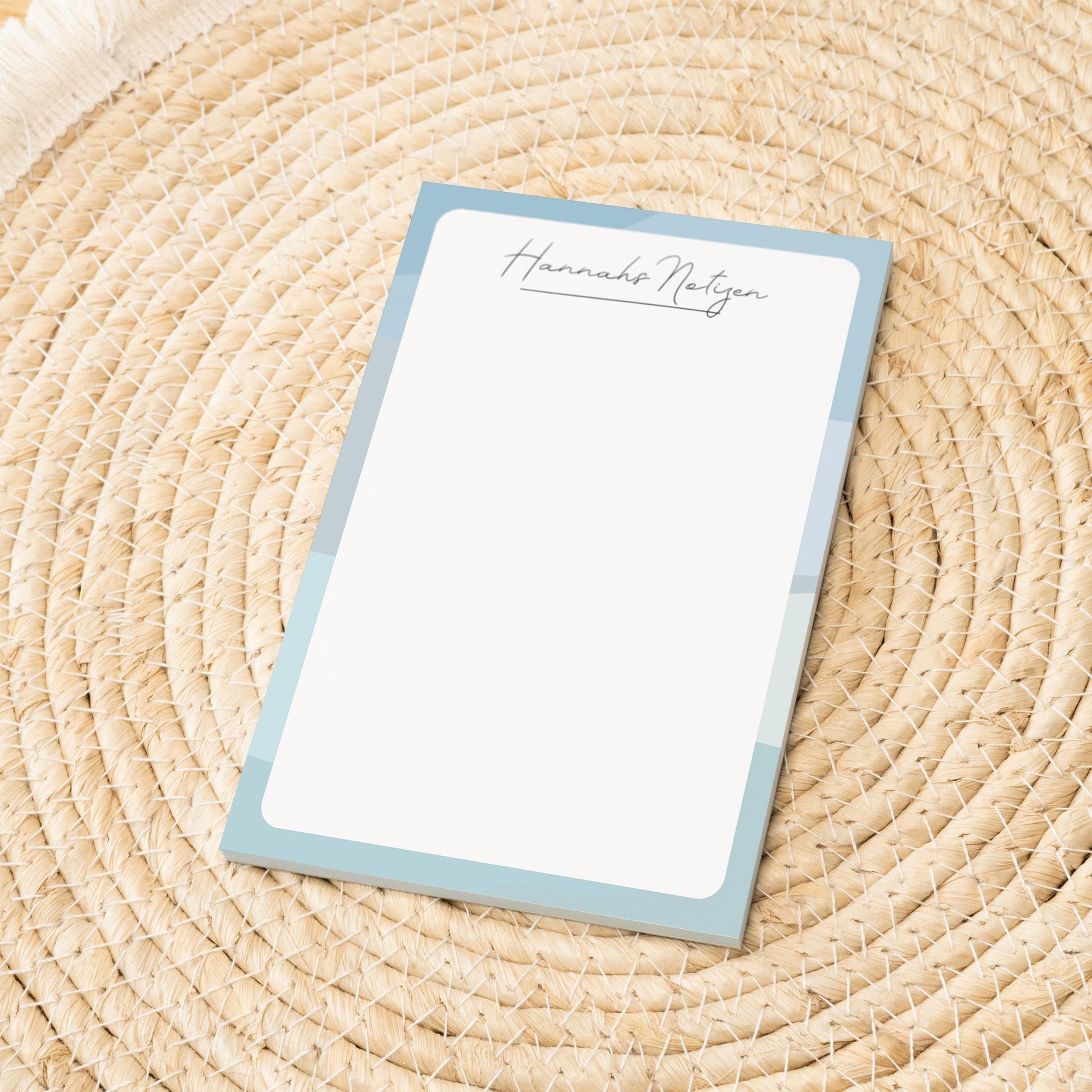 Notizblock Office Design, 10x15 cm, 50 Blatt mit Leimbindung, personalisierbar mit Namen, Handmade, Schreibwaren Büro