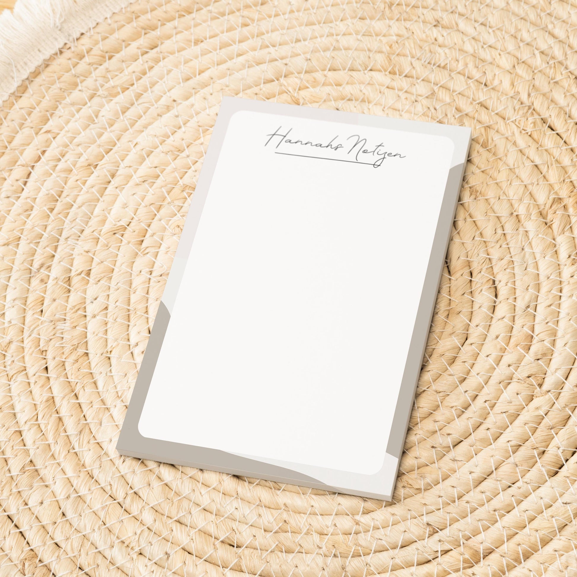 Notizblock Office Design, 10x15 cm, 50 Blatt mit Leimbindung, personalisierbar mit Namen, Handmade, Schreibwaren Büro